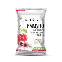 Хербион Иммуно эхинацея+вит С+цинк (с маслом эвкалипта+вишня) №25 леденцы